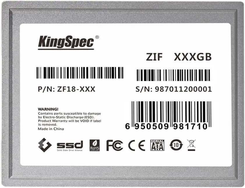 KingSpec YANSEN  Ʈ Ʈ PC  ̵ Zune ÷̾ SSD ָ Ʈ ̺, ZIF 40 , 64GB, 128GB, 256GB, 1.8 ġ
